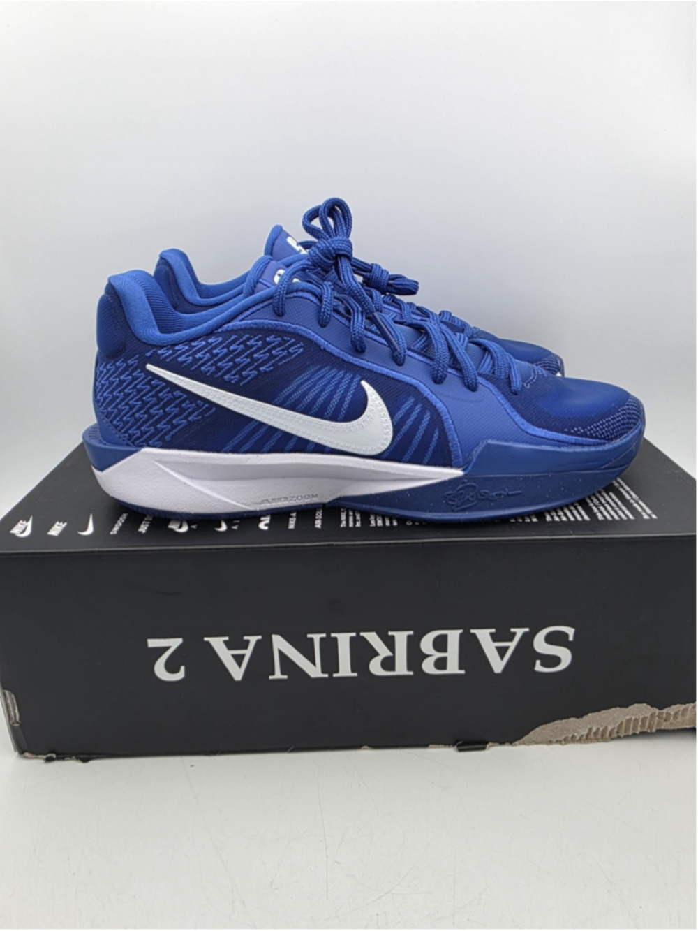 Nike Sabrina 2 TB Game Royal White HF3234-400 Women Sz 7 New No Lid